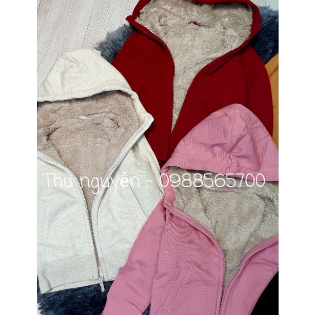 Áo khoác nỉ lông cừu Uni - Hàng Dư Xịn 100%