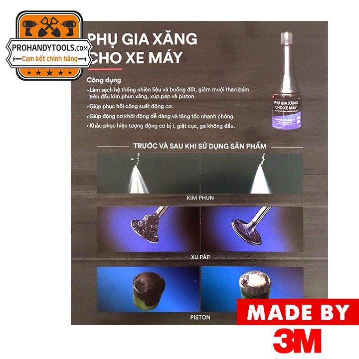 Chai Phụ Gia Xăng Cho Xe Máy 3M Complete Fuel System Cleaner 60ml Date 06/2021