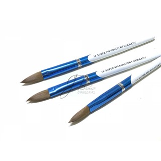 Cọ Đắp Bột KOLINSKY GERMANY- Cáng Xanh Bấm Đầu [Size 16, 18]