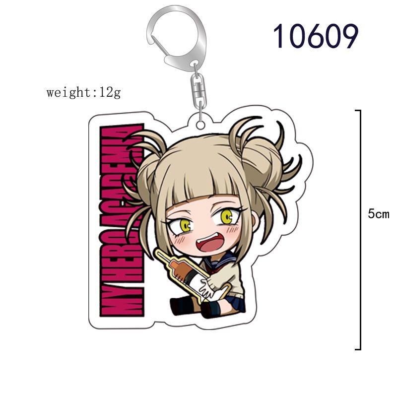 ( Mica trong acrylic ) Móc khóa IN HÌNH BOKU NO HERO ACADEMIA HỌC VIỆN ANH HÙNG ver Ngồi Ôm Đồ Có Chữ anime chibi