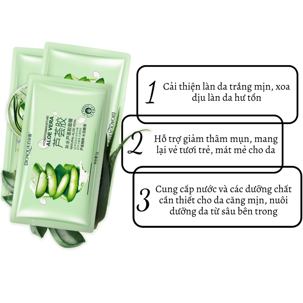 Mặt nạ dưỡng da ngủ dạng gel lô hội dưỡng ẩm MN02