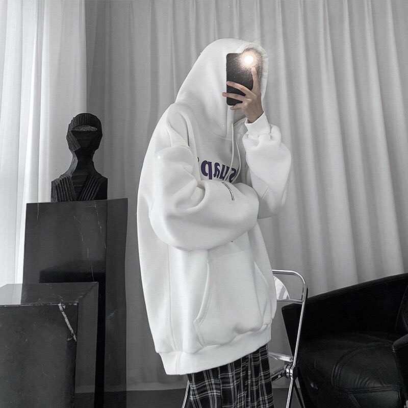 Áo Hoodie Nam Nữ Vải nỉ Form Rộng Không Xù Lông Unisex