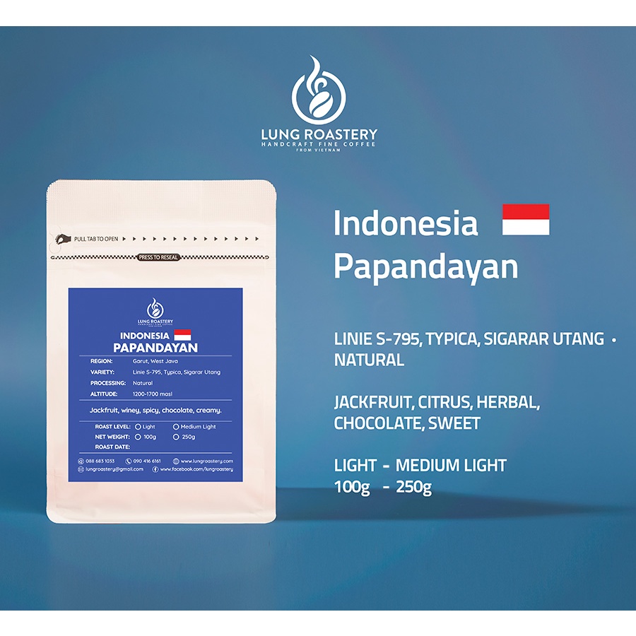 CÀ PHÊ HẠT INDONESIA PAPANDAYAN - NATURAL