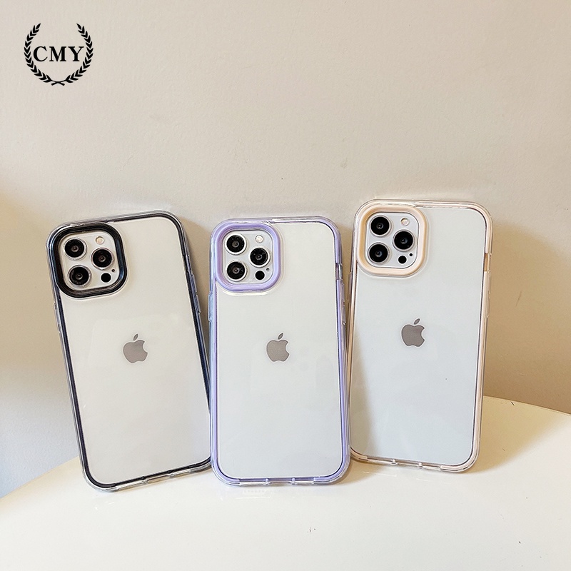 Ốp điện thoại TPU 3 trong 1 bảo vệ màn hình camera cho iPhone 11ProMax X Xr XsMax 7 8+ Se 2020 12ProMax 12Mini