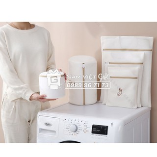 Bộ 6 Túi Giặt Siêu Dày 3 Lớp (4 Túi Hình Chữ Nhật, 1 Túi Bra, 1 Túi Trụ)