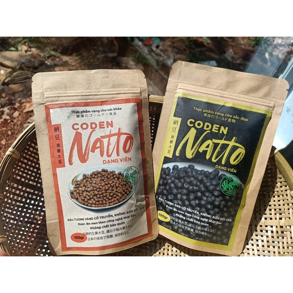 NATTO đậu tương vàng - lên men gốc Nhật Bản - sấy lạnh từ Natto tươi.