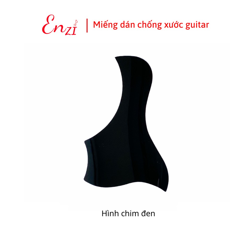 Miếng dán Hình chim Đen chống trầy xước cho đàn guitar acoustic, classic Enzi