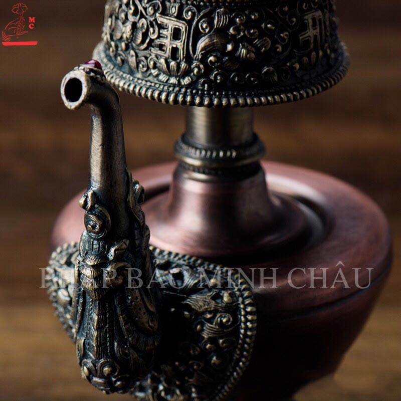 [Pháp Bảo Minh Châu] BÌNH SÁI TỊNH CÓ VÒI TO - NHỎ (ĐỎ ĐỒNG)