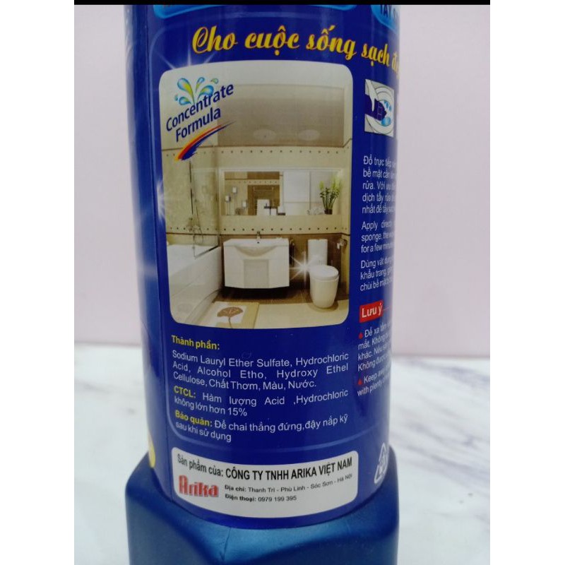 Nước tẩy bồn cầu nhà tắm arika.550ml