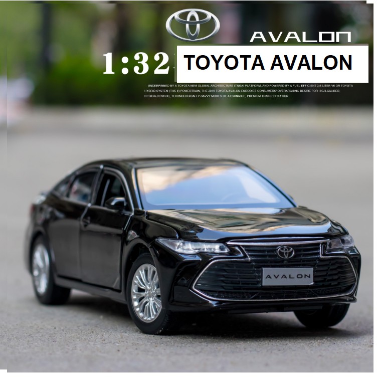 Mô hình xe ô tô Toyota Avalon 1:32 - xe đồ chơi trẻ em bằng kim loại chạy cót có đèn và âm thanh động cơ