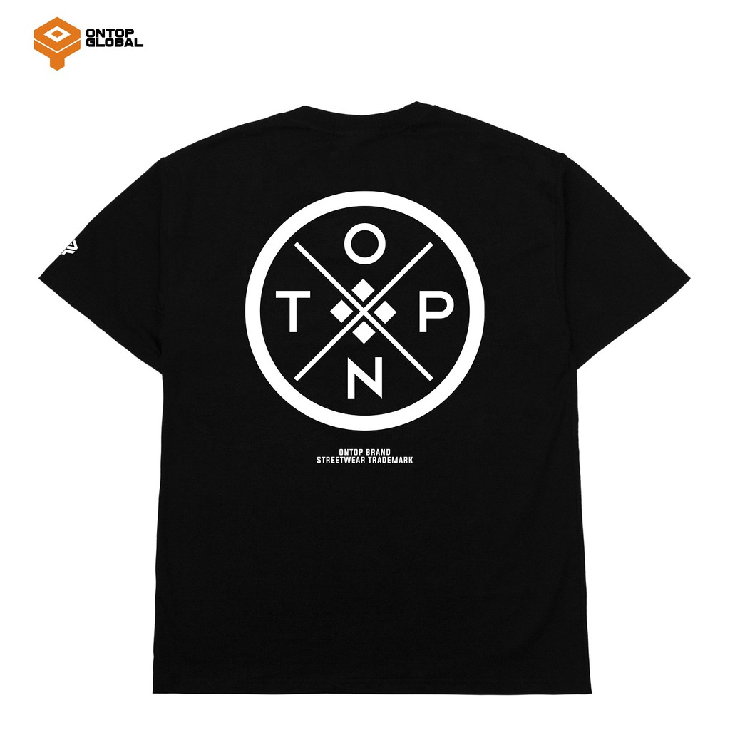 Áo thun local brand chính hãng ONTOP tay lỡ form rộng cổ tròn màu đen - Locker | BigBuy360 - bigbuy360.vn