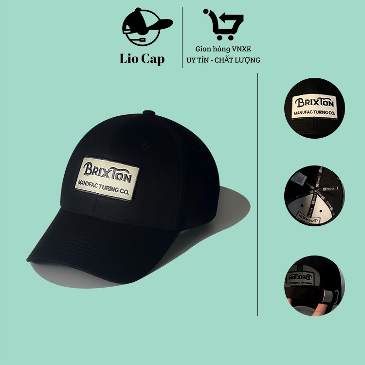 Mũ lưỡi trai Brixton đen VNXK full hộp cao cấp Free Size thêu logo chữ nổi 3D, mã giảm 10k cho đơn 50k: 𝟵𝟵𝗙𝗔𝗦𝗛𝗜𝗢𝗡𝗦𝗔𝗟𝗘𝟭