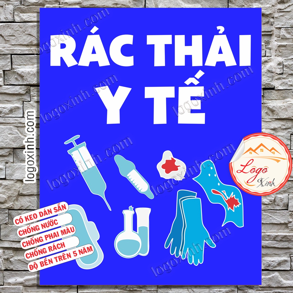 LOGO TEM STICKER BẢNG PHÂN LOẠI CHẤT THẢI, PHÂN LOẠI RÁC THẢI ĐỂ BẢO VỆ MÔI TRƯỜNG, PHÂN LOẠI VÀ TÁI CHẾ TÀI NGUYÊN RÁC
