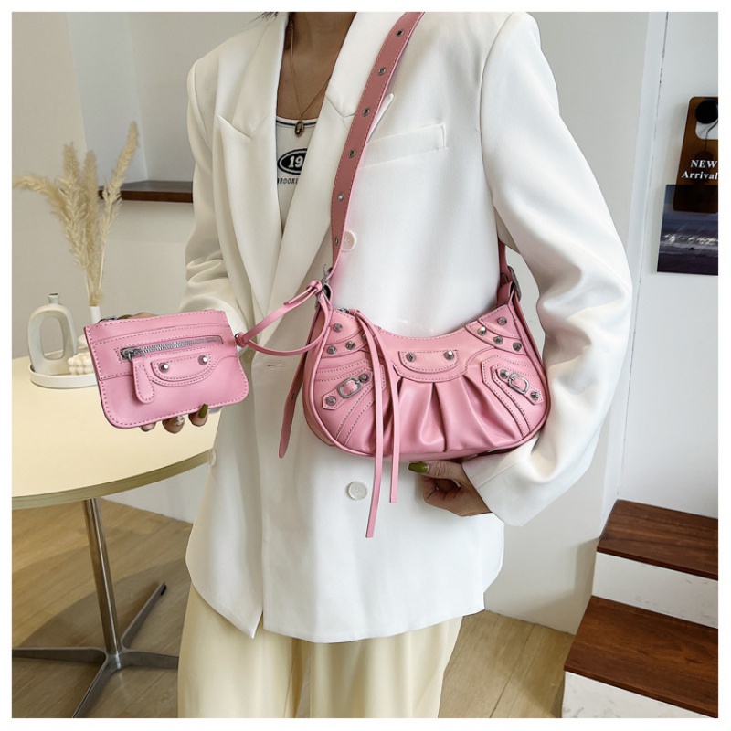 Túi Đeo Chéo Hai Mảnh Màu Trơn Phong Cách Thời Trang Mùa Hè 2022 Cho Nữ