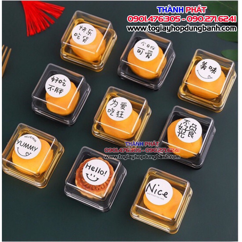 100 Hộp XY65S vuông đựng bánh trung thu 50g-75g