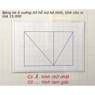 [Đồ dùng dạy học] Bảng A3 hỗ trợ kẻ hình