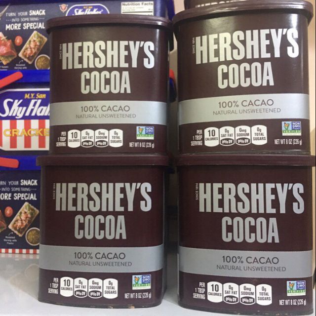 BỘT CHOCOLATES CACAO HERSHEY'S 100% CACAO KHÔNG CHẤT TẠO NGỌT H/226GR USA