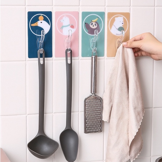 Móc dán tường hình thú, miếng dán chịu lực - M2