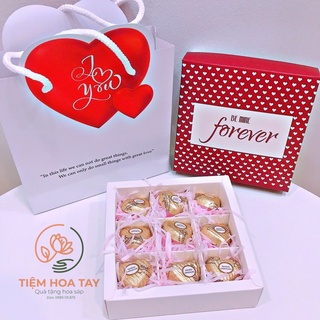 Set quà Valentine kẹo Socola 9 viên