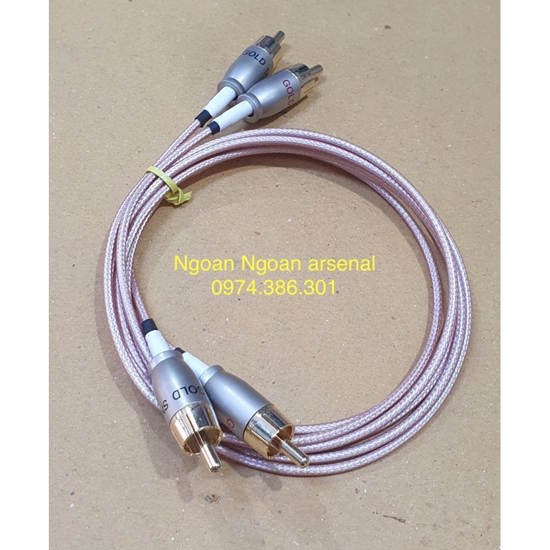 Cặp dây audio hoa sen rca av mạ bạc nhỏ gọn chất lượng