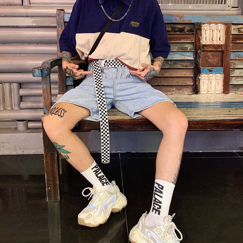 Thắt lưng vải canvas phối kẻ ô cá tính thời trang