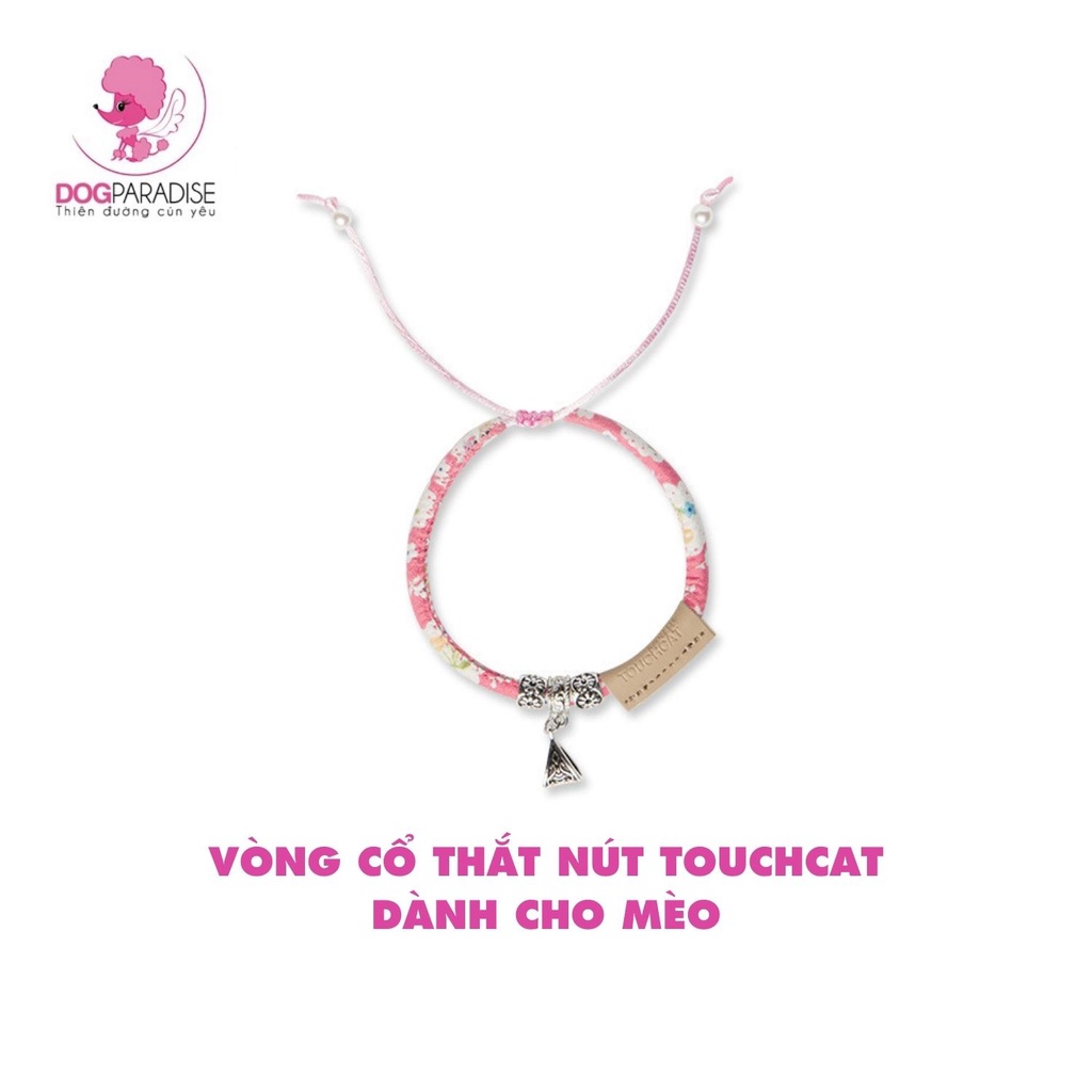 Vòng cổ thắt nút Touchcat dành cho mèo nhiều màu thời trang size 6mm  - Dog Paradise