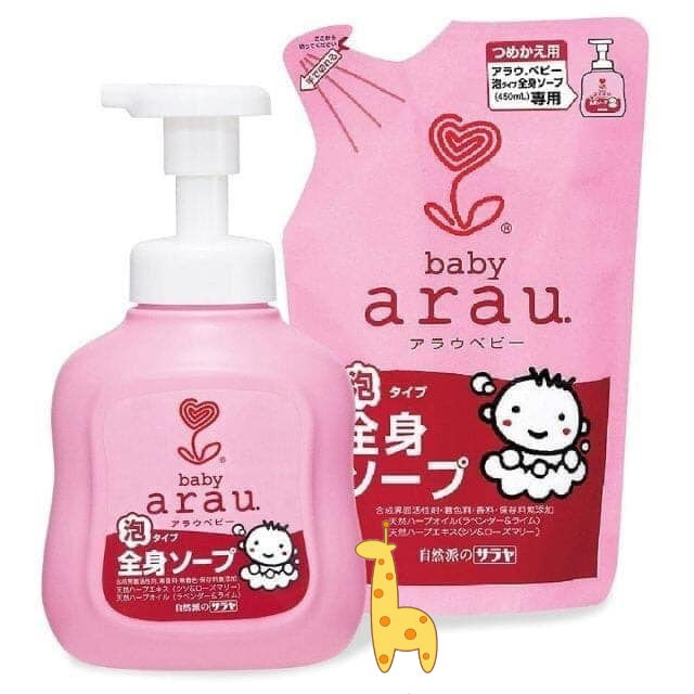 Sữa Tắm Gội 2 In1 Arau Baby Chiết Xuất Thảo Mộc Thiên Nhiên Nhập Khẩu Nhật Bản An Toàn Cho Bé Sơ Sinh Hương Thơm Dịu Nhẹ