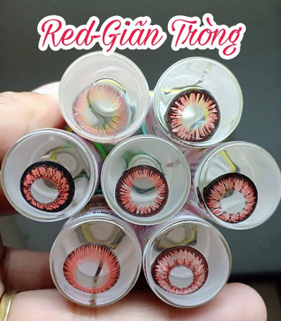 Contact lens /Kính áp tròng - RED tặng kèm khây dụng cụ