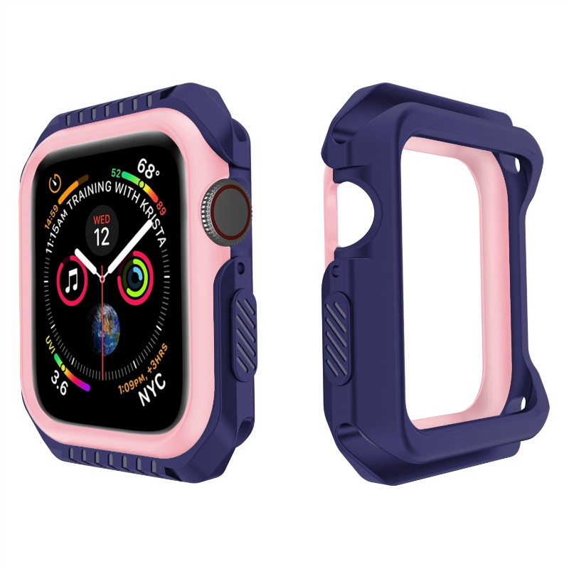 Apple Watch 3 2 1 42MM 38MM Full Cover Protection Silicone+PC Hard Armor Case iWatch 4 5 40MM 44MM Watch Frame Full Protective Bumper Cover Case Ốp Bảo Vệ Mặt Đồng Hồ Thông Minh