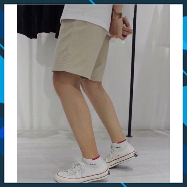 Quần Short Kaki Nam Lưng Thun Co Dãn Thoải Mái - chất vải dày dặn - màu be và đen hoàn xu xtra