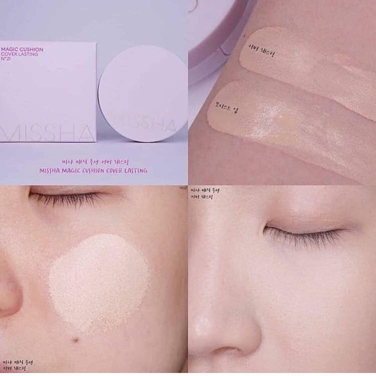 Phấn Nước Che Khuyết Điểm Hoàn Hảo Missha Magic Cushion Cover Lasting SPF50+/PA+++ 15g ( hồng nhạt )