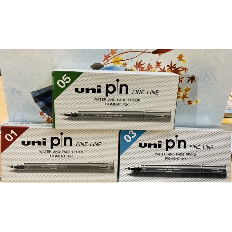 Bút Line Uni pin/baoke màu đen các số