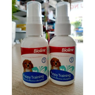 Dung dịch xịt huớng dẫn chó mèo đi vệ sinh đúng chỗ Bioline Puppy Training - 50ml