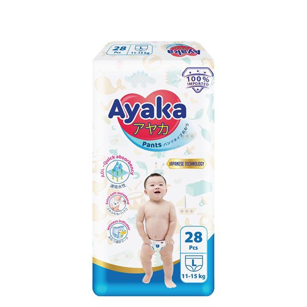 Tã/bỉm quần trẻ em AYAKA M30/L28/XL26_Duchuymilk