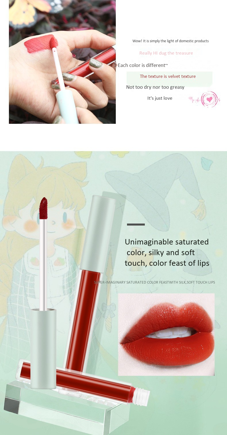 5-color Velvet Matte Lip Glaze Set ,Moisturizing Waterproof Lip Glaze, Light and Silky Non-stick Cup Non-Fade Portable Long-Lasting  Lip Glaze, Lip Makeup ,Liquid Lipstick, Vitamin E Lip Care ,Quick Dry Untained Cup  Lip Gloss