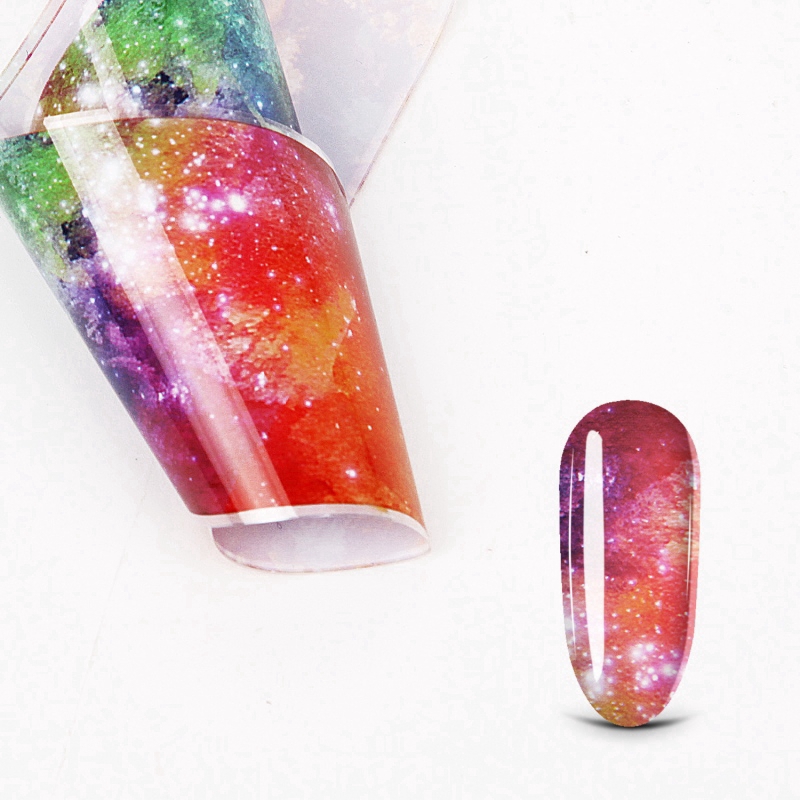 Nhãn dán móng tay họa tiết sơn cầu vồng bằng giấy chất lượng cao