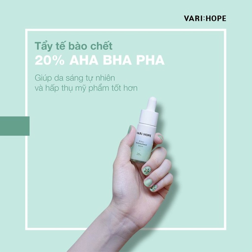 Tinh Chất Tẩy Tế Bào Chết, Tái Tạo Da AHA-BHA-PHA VariHope 8 Days Refining Boots Serum 15g