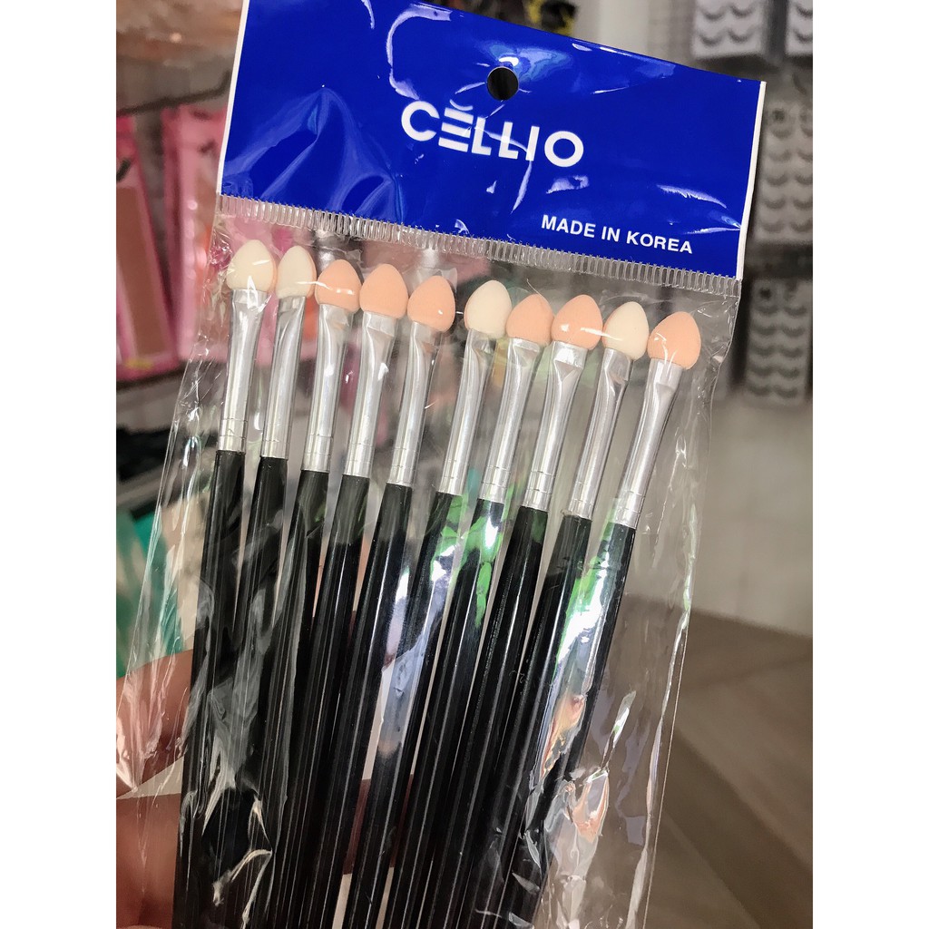 Set 10 cọ mút tán phấn mắt CELLIO