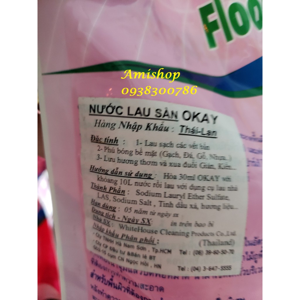 Nước lau sàn Okay Thái Lan-túi 700ml