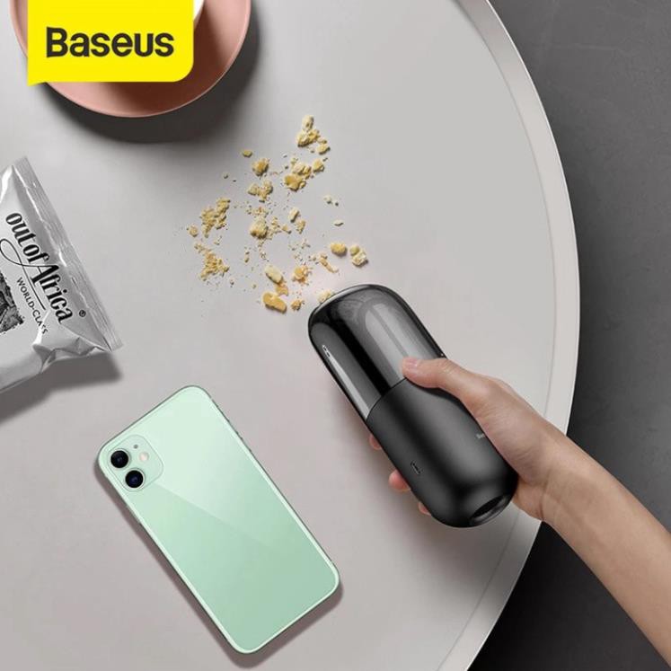 Máy hút bụi cầm tay Mini Baseus C1 Capsule Vacuum Cleaner tích hợp đèn thông báo với công suất 45W