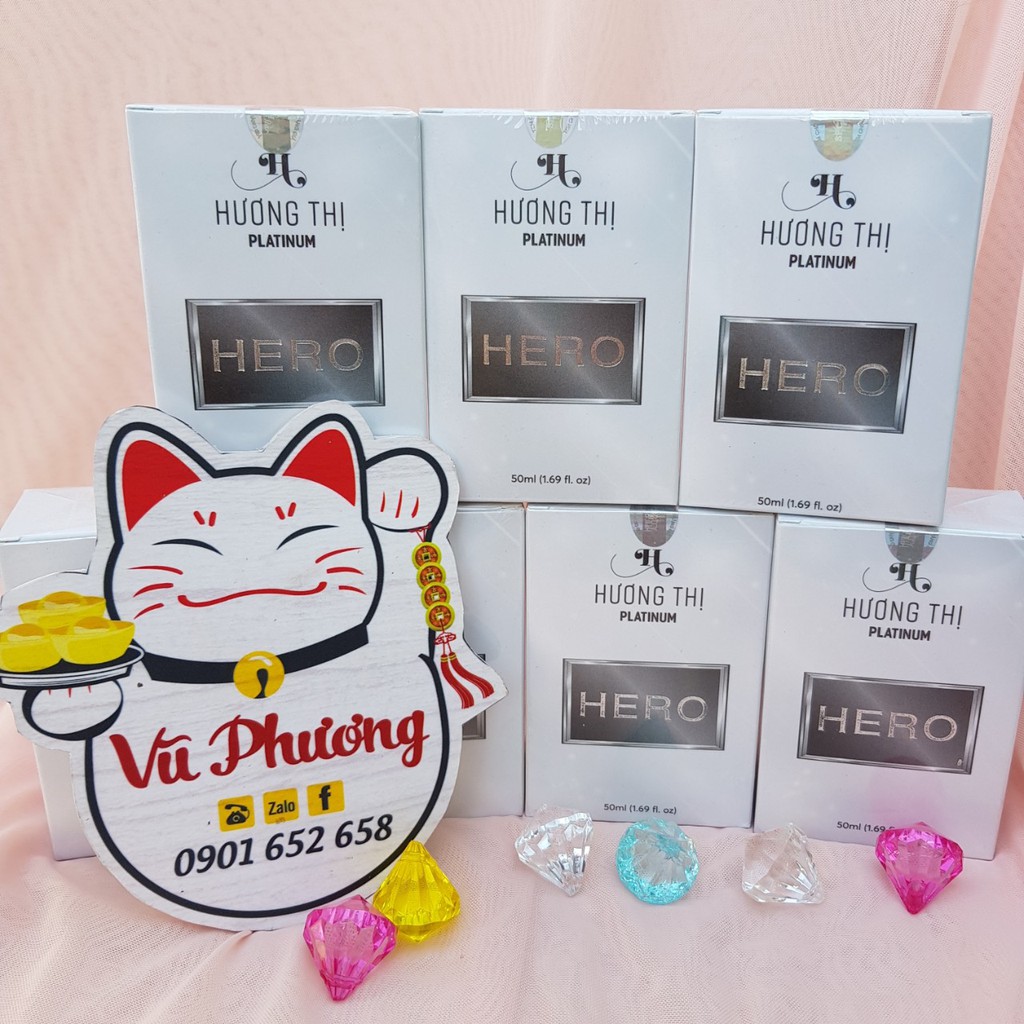 [FREESHIP, HOÀN XU] NƯỚC HOA NAM HERO [Lưu hương 7-12tiếng] [Chính hãng] HƯƠNG THỊ 50ml | Thế Giới Skin Care