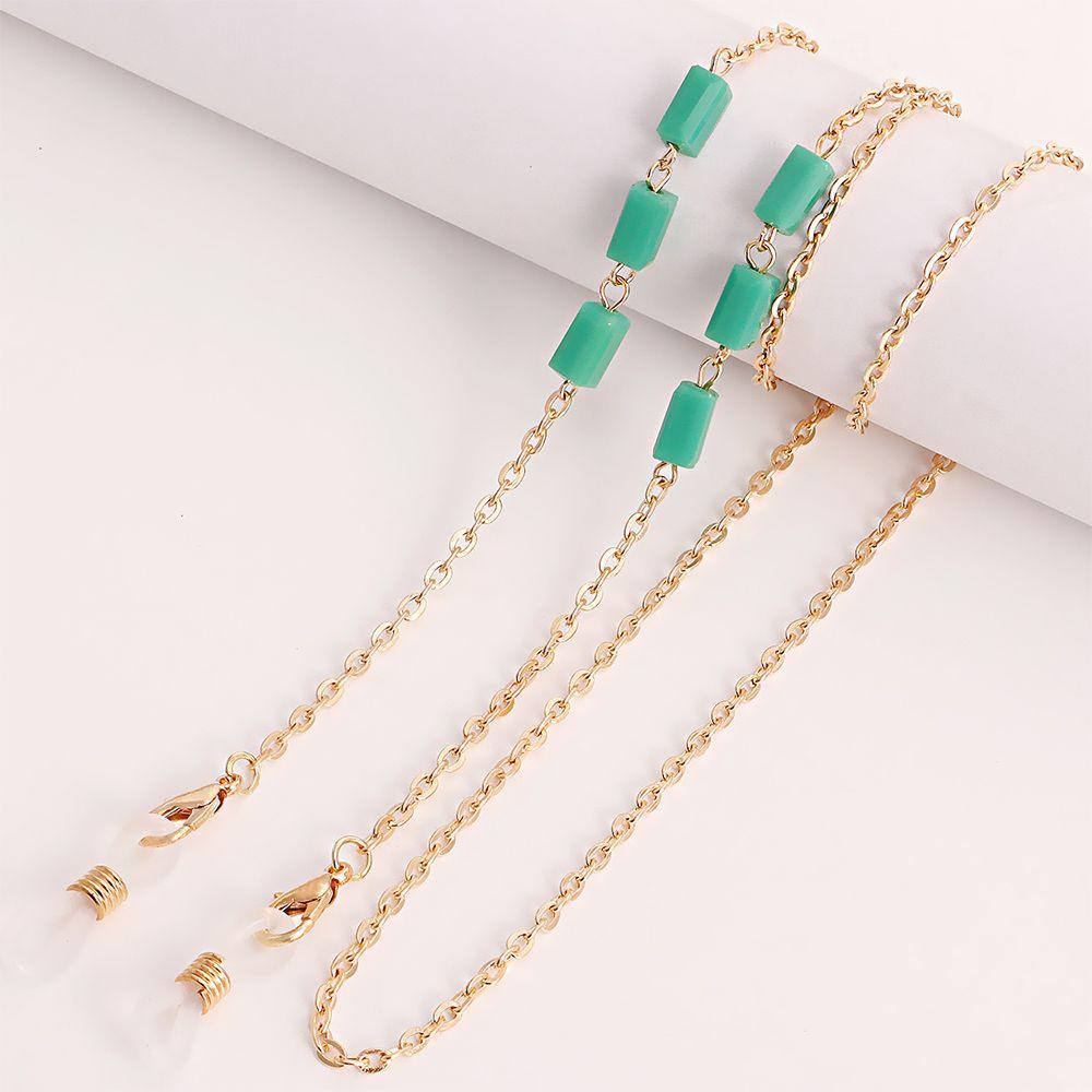 Vòng cổ Nối Dài Mắt Kính Mặt Vuông Bằng Resin