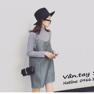 Set váy yếm da