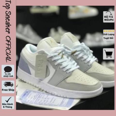 Giày thể thao sneaker Nike Jordan Low Paris JD1 xám xanh thấp cổ nam nữ cao cấp full bill box
