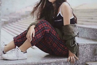 Quần plaid pants caro