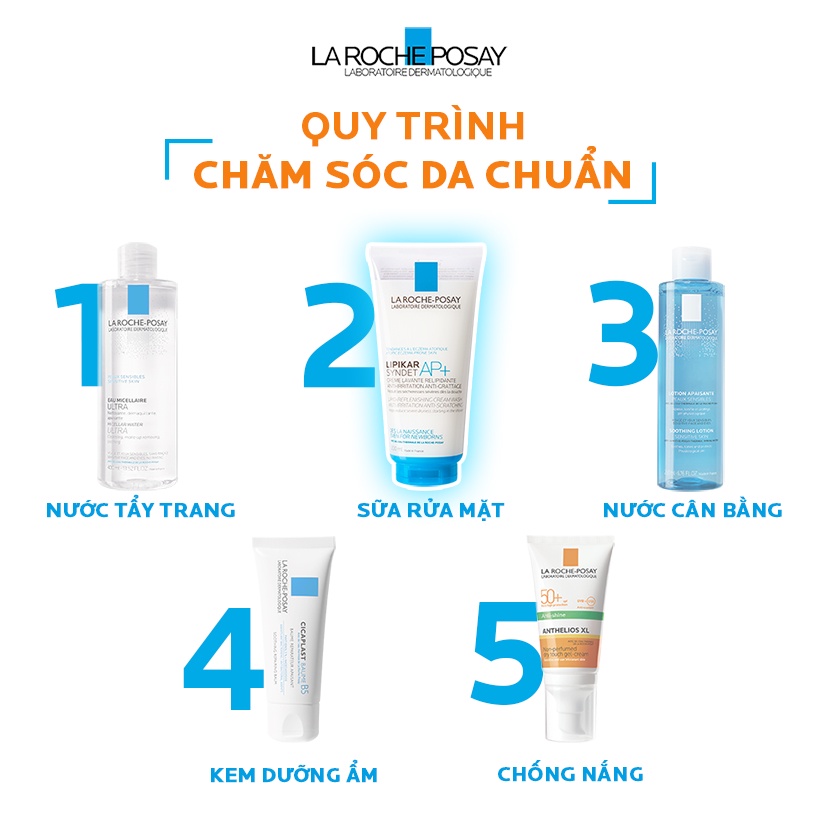 Combo Sữa rửa mặt, Tẩy trang , Xịt khoáng La roche posay size 50ml