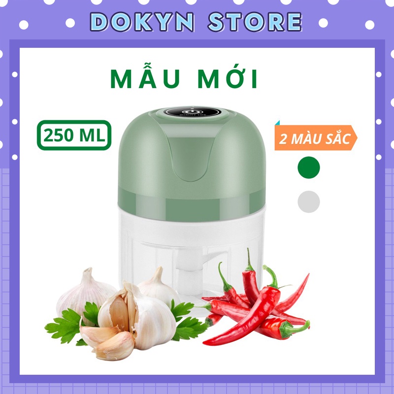 Máy Xay Mini Tỏi Ớt Cầm Tay 250ml Máy Xay Thực Phẩm  Sử Dụng Cổng Sạc USB Mẫu Mới Tiện Lợi MXT03