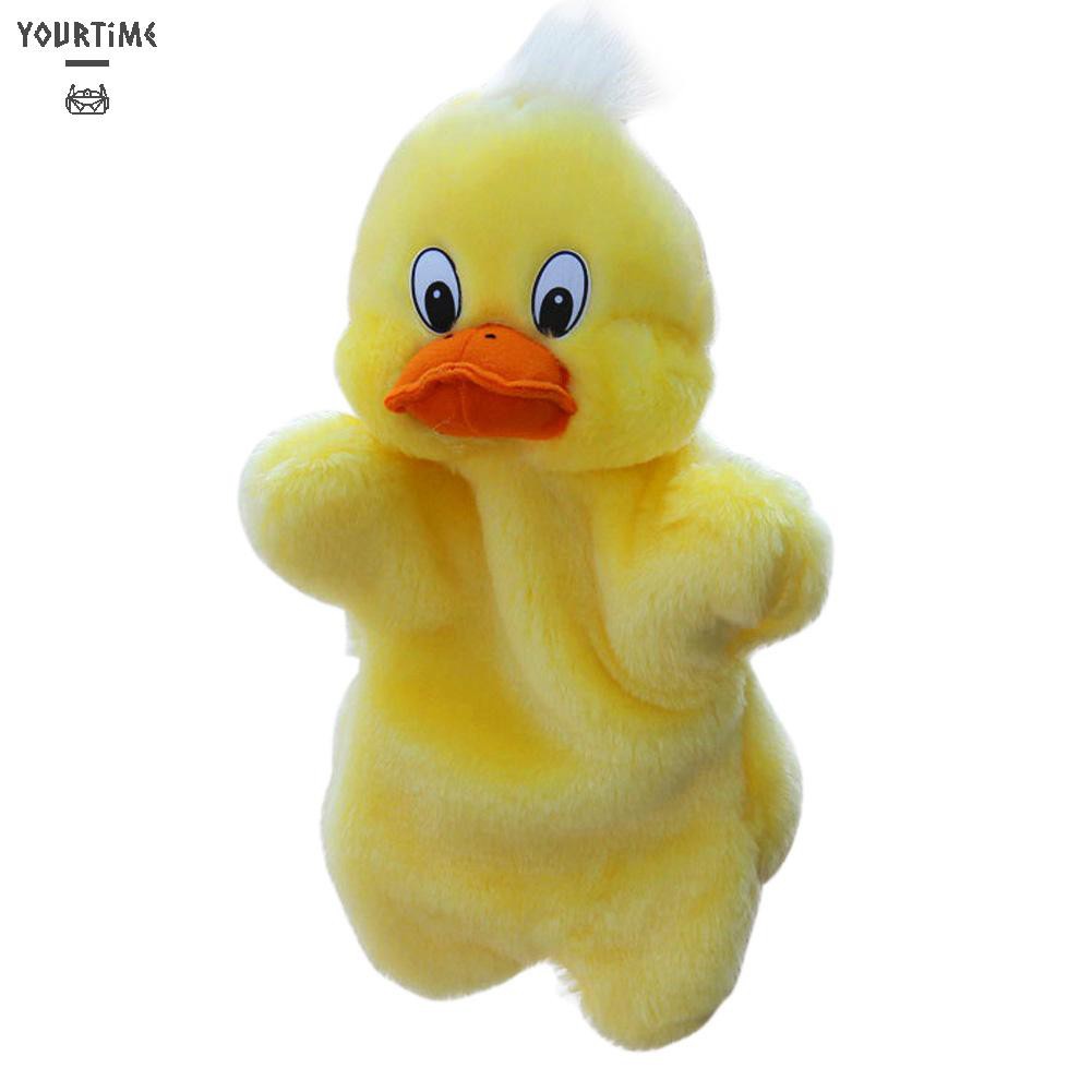 Đồ chơi con rối đeo tay hình chú vịt bằng nhung mềm mại dễ thương cho bé