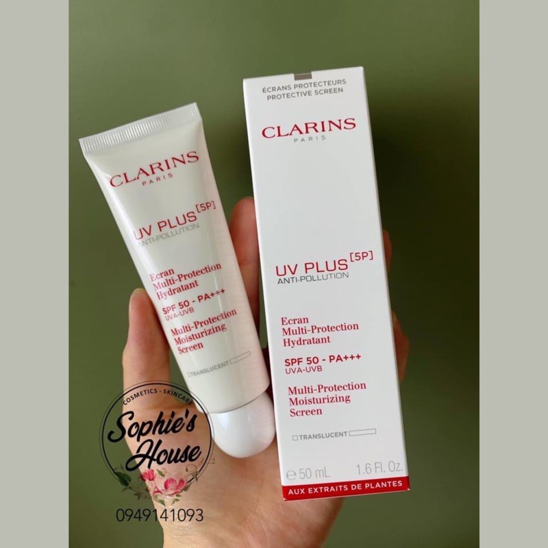 [Mã 252FMCGSALE giảm 8% đơn 500K] Kem chống nắng CLARINS UV PLUS 5P mẫu mới 2021