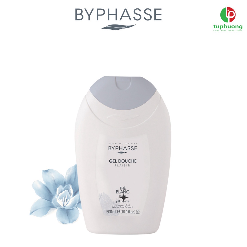 Sữa tắm Byphasse 500ml (3 loại: The Blanc, Lait d’olive, Fleur d’oranger)